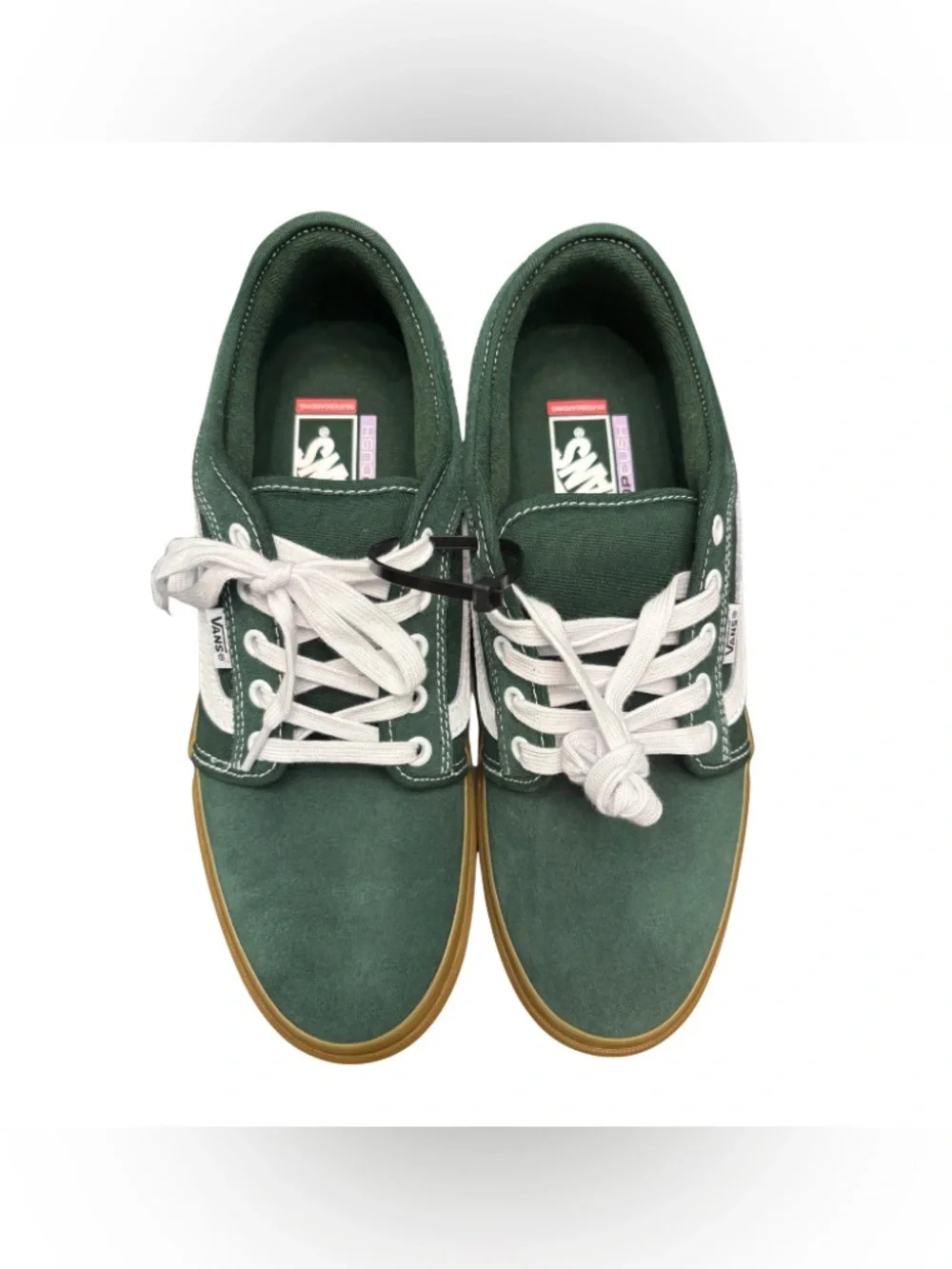 🔥🆕🔥Vans Old Skool Suede Skateboarding Sneaker in Green with White Stripe